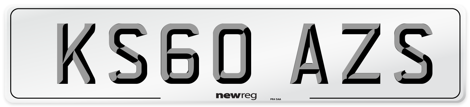 KS60 AZS Number Plate from New Reg